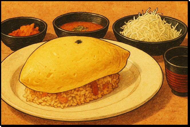 오므라이스 일러스트