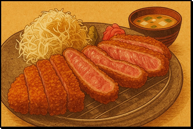 규카츠 일러스트