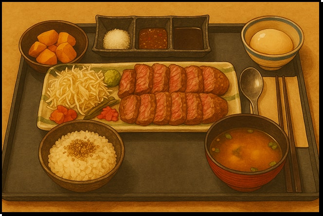 스테키 정식 일러스트