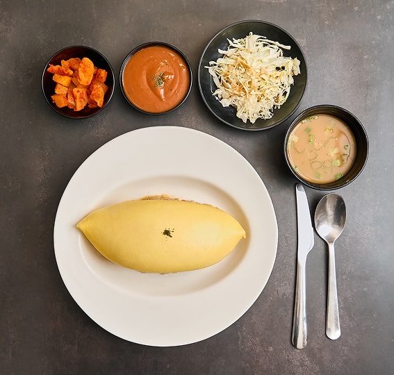 후라토 식당 반숙 오므라이스